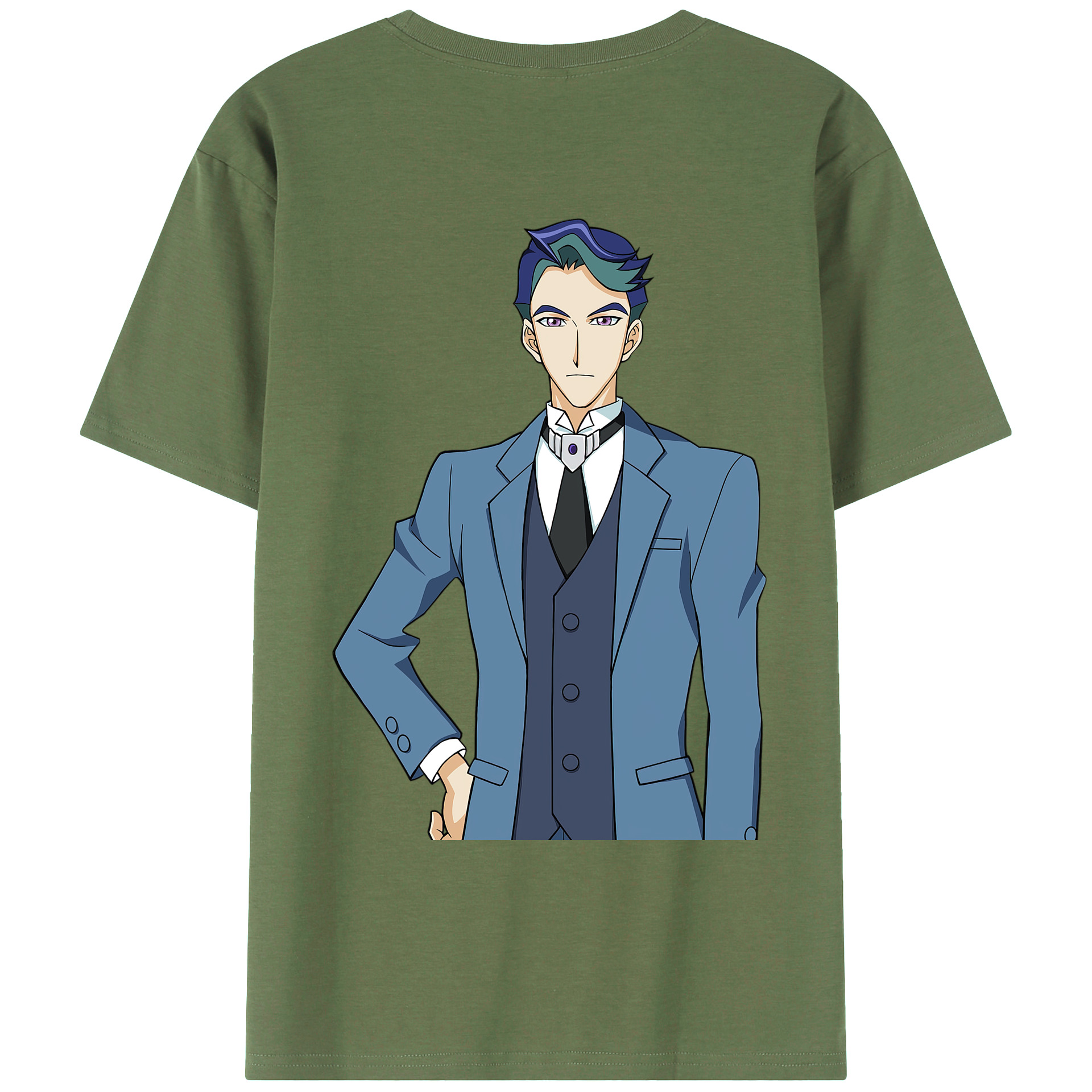 （画像用） 遊☆戯☆王 Yu-Gi-Oh! 綿100％ メンズ半袖Tシャツ（バックプリント） 通気性